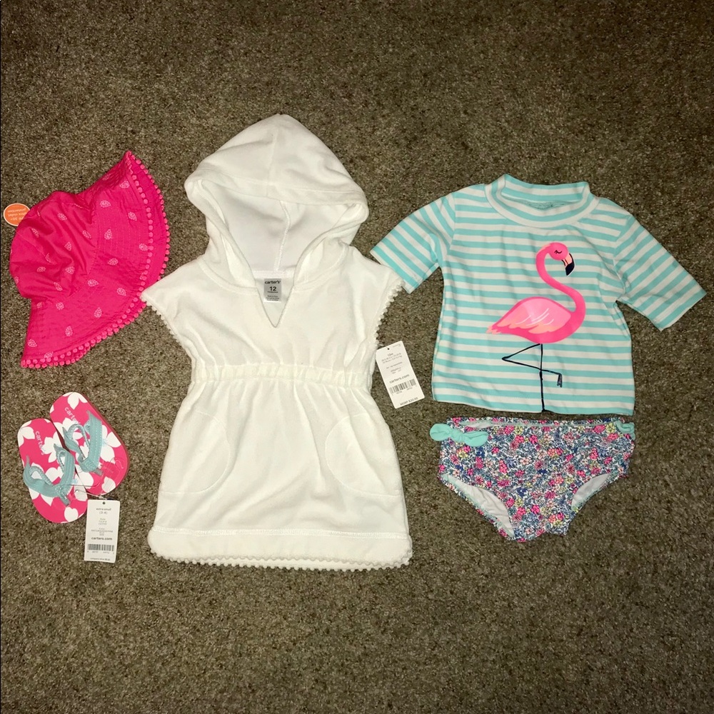 Carter’s Girls Size 12 Months Swim Set